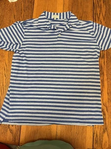 Peter Millar Polo Shirt Mens XL Blue White Striped Summer Comfort Golf Casual - Picture 1 of 7