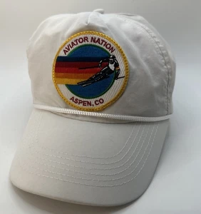 De colección Aviator Nation Signature Aspen Trucker Sombrero Cuerda Blanca Gorra SnapBack - Imagen 1 de 7