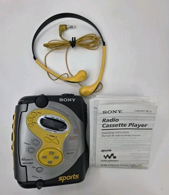 Radio AM FM Sony Sports Walkman WM-FS221 funciona Wm-fs221 leer Foto 1 de 4