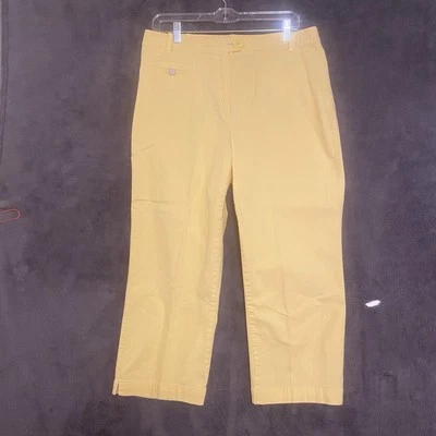 Capri feminino Crazy Horse amarelo elástico tamanho 14 - Imagem 1 de 4