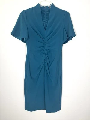 Karen Millen Teal Pencil Dress Women’s US 10 UK 14 WornOnTV Days Of Our Lives  - Image 1 of 4