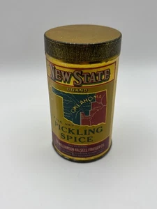 Rare Vintage New State Pickling Spice Spice Tin. Oklahoma. Beautiful Condition. - Picture 1 of 11