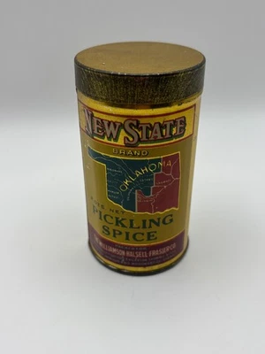 Rare Vintage New State Pickling Spice Spice Tin. Oklahoma. Beautiful Condition. - Image 1 of 4
