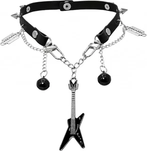 Slip Chain NecklaceGuitar Razor  Blade Chain Choker for Women GothicEmo Choker - Picture 1 of 8