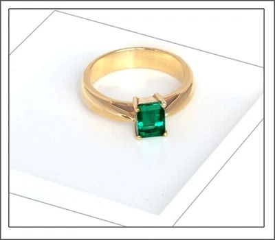 Traumhafter Smaragd - Ring  Gelbgold - strahlend schönes Aussehen von Greenfire - Bild 1 von 4