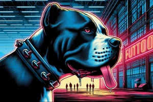 Retro Blechschild PITBULL 30 x 20 cm Metallschild Dog Hund (3724) - Bild 1 von 5