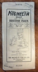 Michelin Cloth Map Bristol -  Carmarthen Sheet 17 Pembroke Cardiff Swansea Tenby - Bild 1 von 1