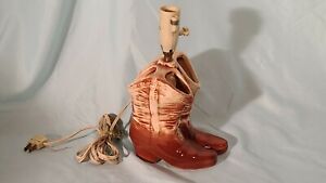 Vintage 1960's McCoy Western Cowboy Boots Lamp