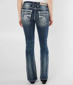 Pantalones de mezclilla Rock Revival para mujer Glade Easy elásticos corte bota talla 29 30 31 32 33 34 NUEVOS - Imagen 1 de 6