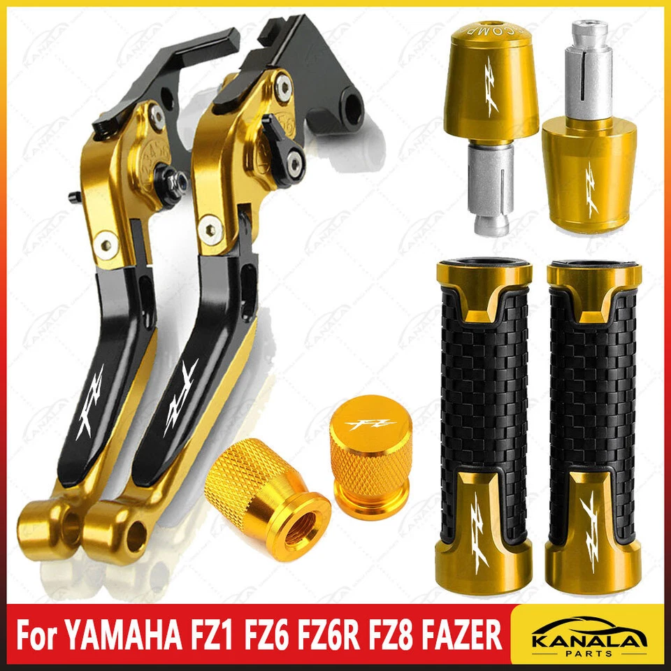 US / Handlebar Grip Cap Brake Clutch Levers For Yamaha FZ1 FZ6 FZ6R FZ8 Fazer Foto 1 de 1