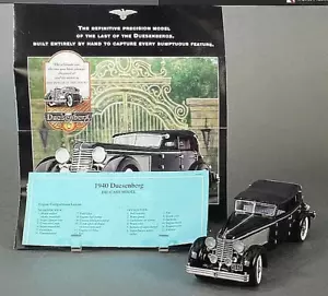 Franklin Mint 1940 Duesenberg Convertible Town Car 1:24 Diecast Ebomy - Picture 1 of 5