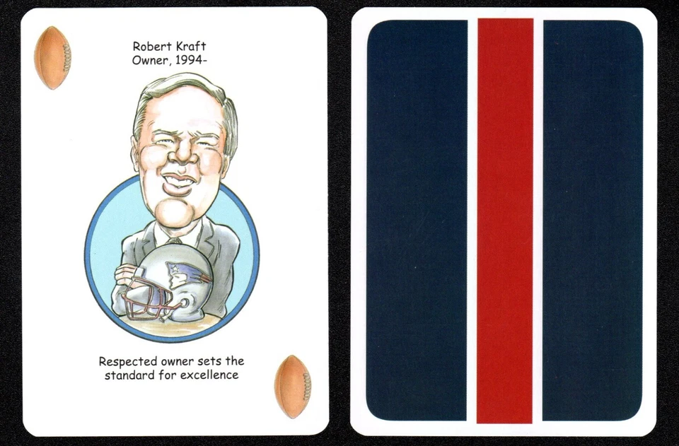 Tarjeta de juego de póker Robert Kraft New England Patriots dueño del equipo de fútbol americano A01 Foto 1 de 1