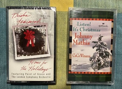 LOT 2 CASSETTE TAPES SEALED TRISH YEARWOOD '97 & JOHNNY MATHIS '99 Hallmark Xmas - Image 1 of 4