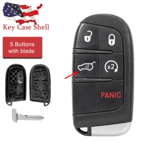 Remote Key Fob Shell For Dodge Challenger Charger Durango Journey 5 Buttons - Picture 1 of 7