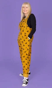 RUN & FLY Bee Corduroy Unisex Dungarees size 6-26 *BRAND NEW* - Picture 1 of 5