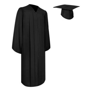 Endea Graduation Matte Black Graduation Gown & Cap - Picture 1 of 21