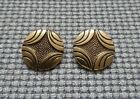 Pair 2 Gold Tone Metal Buttons 22mm Vintage Gothic Steampunk Style