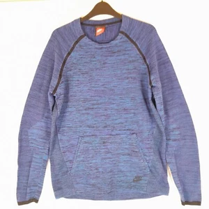 Nike Tech Pullover Gr. S Blau Strick Rundhals Taschen Langarm - Bild 1 von 10