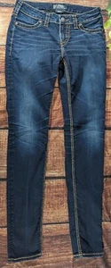 Silver Jeans Co Size W28/L31 Suki Super Stretch Skinny Dark Blue Denim - Picture 1 of 15