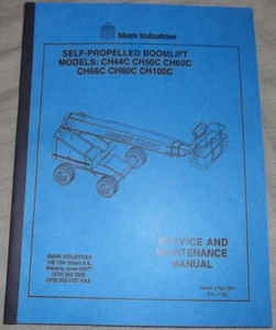 TEREX MARKLIFT CH44C CH50C CH66C CH80C BOOM LIFT SERVICE MAINTENANCE MANUAL - Picture 1 of 3