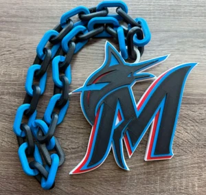Miami Marlins 3D Printed Sports Chain, Necklace - Picture 1 of 6