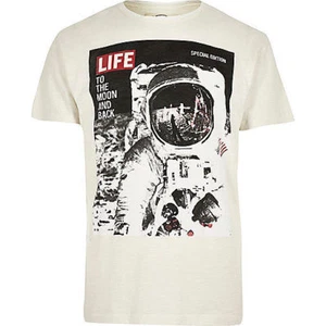 T-SHIRT UOMO TG. S copertina rivista LIFE MOON LANDING uomo sulla LUNA worn by - Foto 1 di 1