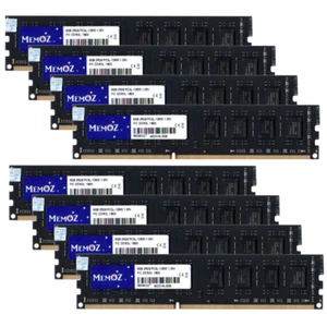 Memoz 8x8GB (64GB) DDR3 Desktop RAM 1600MHz PC3L 12800U PC DIMM Memory - Picture 1 of 5