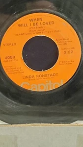 LINDA RONSTADT  7" 45 RPM "When Will I Be Loved""It Doesn't Matter Any More" VG+ - Picture 1 of 2