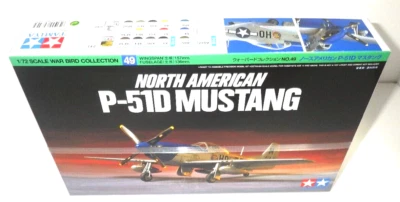 Raro Tamiya 1/72 P-51D Mustang WWII Model Kit 60749 Detail Cockpit & Decals JP - Immagine 1 di 4