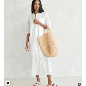 Vestido Jenni Kayne Capri Caftán Marfil Talla XS Abotonado - Imagen 1 de 16