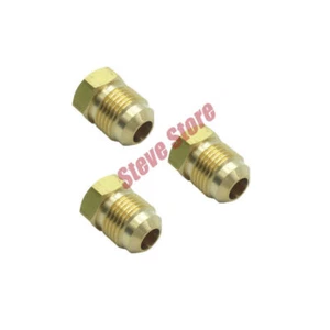 3 Pcs Brass Flare Pipe Fitting Plug 3/8" Tube OD SAE 45 Deg Flare - Picture 1 of 5