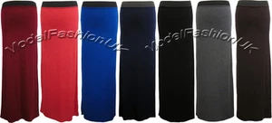 WOMENS LADIES GYPSY LONG JERSEY MAXI SKIRT PENCIL LONG SKIRT SIZE UK 8 - 22 - Picture 1 of 9