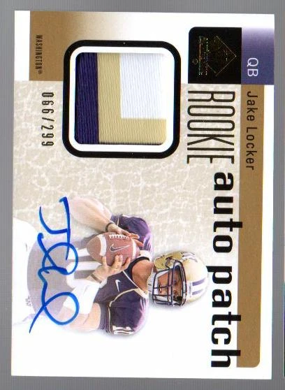B3818- 2011 SP Authentic #201 Jake Locker Auto Jersey /299 SAMPLE PIC - Image 1 of 1
