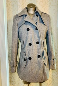 Chaqueta Abrigo Calvin Klein Forrada Gris Guisante Talla S - Imagen 1 de 9