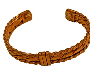 Kupfer Manschette 7" Armband Serpentin, geflochtenes Seil Designs Kupfer Unisex Armband - Bild 1 von 6