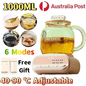 Multifunction Electric Water Kettle 1L Health Glass Pot Automatic Make Tea Soup - Foto 1 di 26