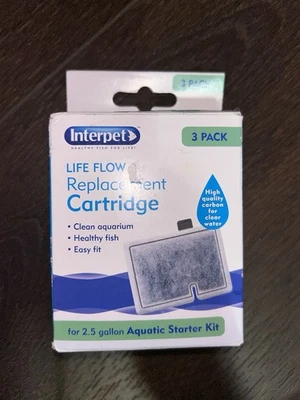 Life Flow Replacement Cartridge for 2.5 Starter Kit Aquarium Filter 3 Pack - Image 1 of 2