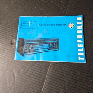 MANUAL PARA Radio Receptor Estéreo Híbrido Tubo TELEFUNKEN 5650 MX De Colección - Imagen 1 de 4