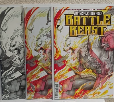 Battle Beast 3, 2025 (Exclusive Spot Foil, Black & White) Rachta 10.0 GM - Image 1 of 4