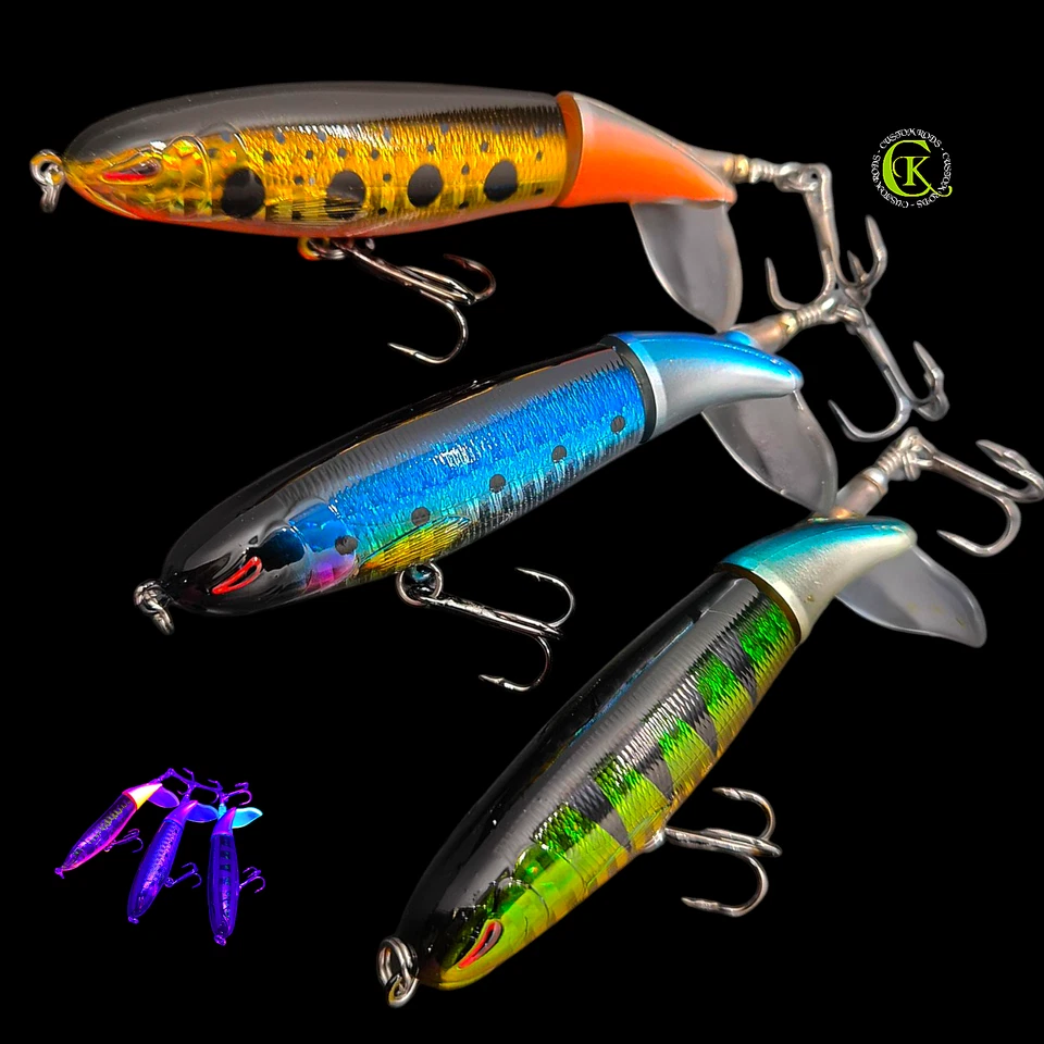 3x 10cm Popper Oberfläche Kunstköder Jerkbait Wobbler Raubfisch Twitchbait Wels - Bild 1 von 1