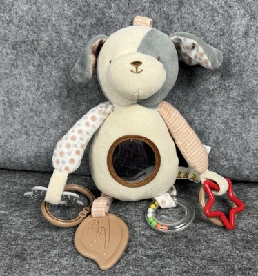 Bunnies By The Bay Puppy Dog Developmental Activity Toy Rattle Teether Plush - Изображение 1 из 4
