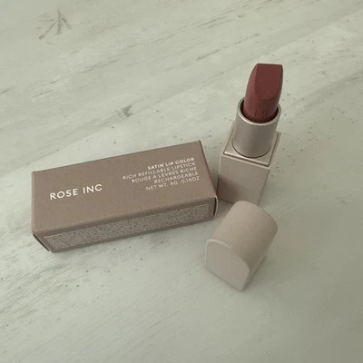 Rose Inc Satin Lip Color DEMURE Lipstick Full Size 0.14 Oz 4 g NIB Refillable - Image 1 of 4