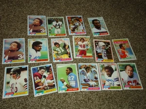 (16) 1981 FOOTBALL STAR CARDS TOPPS GREAT SHAPE COMB SHIP partial set GREG PRUIT - Picture 1 of 2