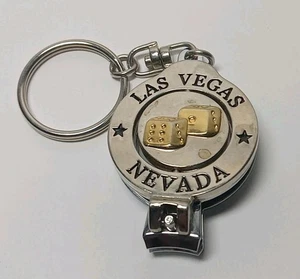 Las Vegas Nevada Nail Clipper Rotating Keychain Gambling Playing Cards - Picture 1 of 5