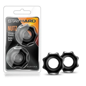 Blush Stay Hard Soft Stretchy Stamina Increase Cock Rings Two Included C Ring - Picture 1 of 4