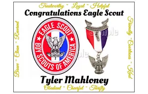 Customized EAGLE Edible cake decoration sheet boy Image topper award emblem - Picture 1 of 1