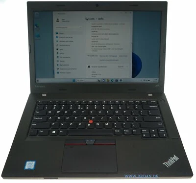 LENOVO ThinkPad L470 i5 2,5 GHz 256 GB SSD 8 GB RAM WIN 11/10 Tast. UK  sehr Gut - Bild 1 von 4