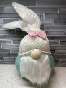 Easter Bunny Ears Gnome Swedish Spring Home Decoration Flip Sequins Weighted - Picture 1 of 5