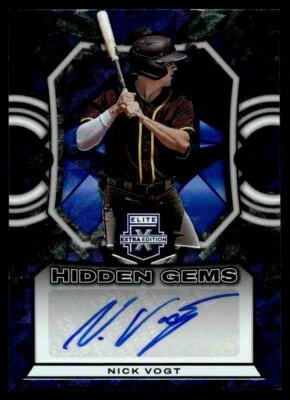 2023 PANINI ELITE EXTRA EDITION HIDDEN GEMS AUTO Nick Vogt San Diego Padres #17 - Image 1 of 2