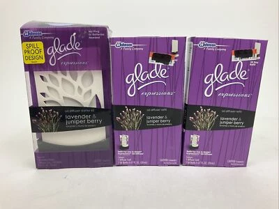 Kit de inicio difusor de aceite Glade Expressions con 2 recargas lavanda enebro baya Foto 1 de 4